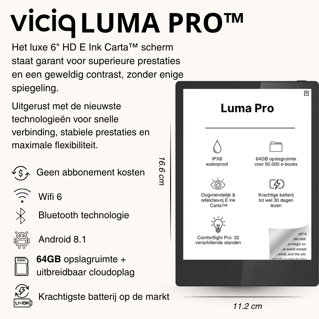 Luma Pro E-reader 6" 64GB